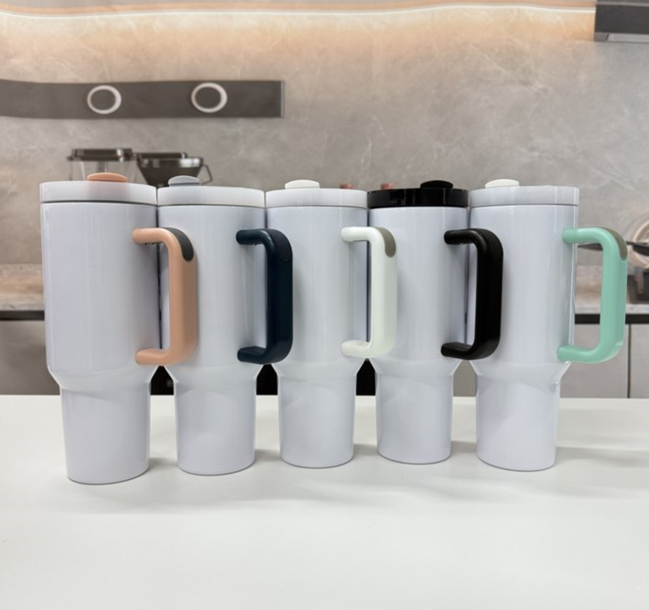 Zella 40oz 2.0 tumblers for sublimation colored handle USA warehouse