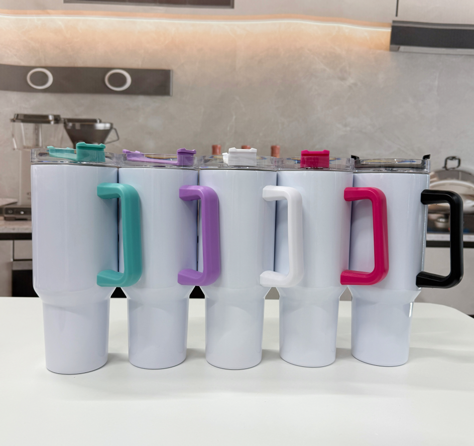 Zella 40oz 1.0 tumblers for sublimation colored handle USA warehouse