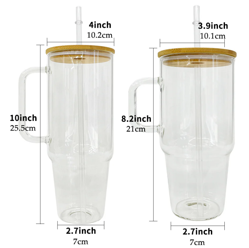 Zella 40oz glass cups clear USA warehouse