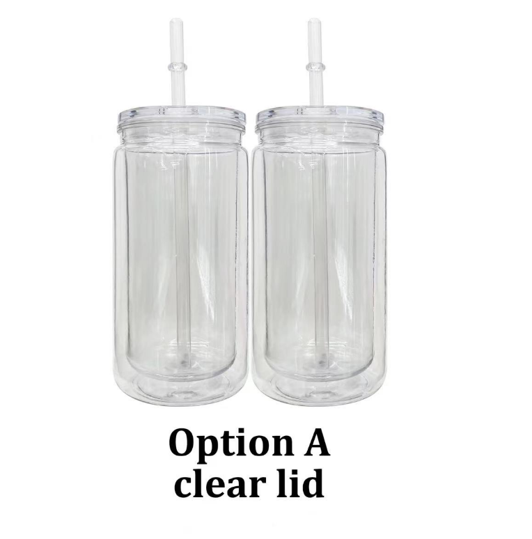 Zella 16oz snowglobe plastic with clear lids US Warehouse