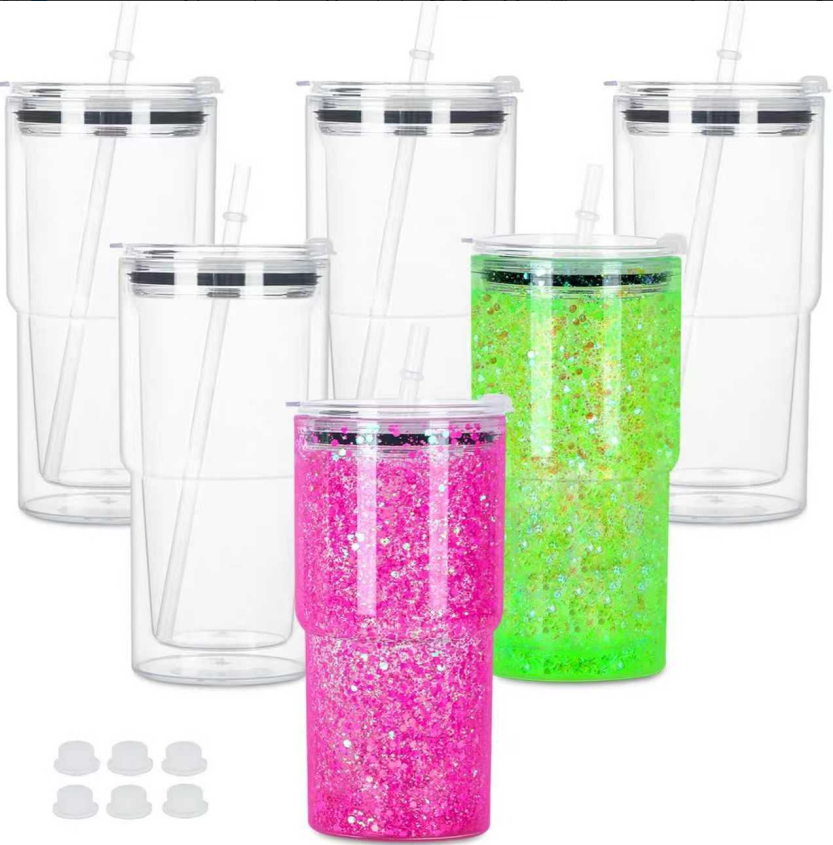 Zella 18oz plastic snow globe cups  US Warehouse