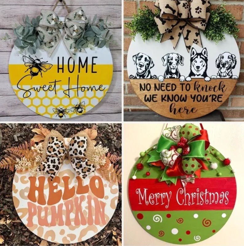 Zella China Warehouse 30pcs 12 in MDF Sublimation Round Door Hanger