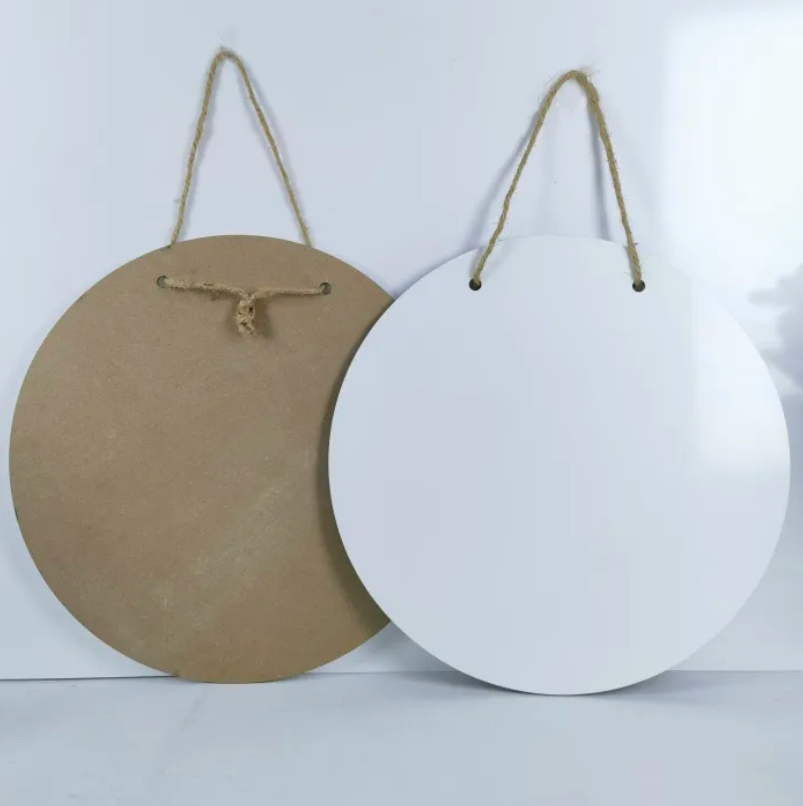 Zella China Warehouse 30pcs 12 in MDF Sublimation Round Door Hanger