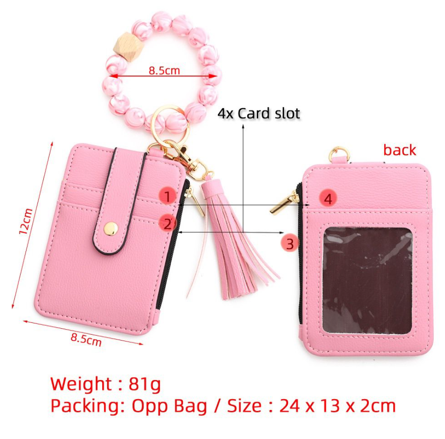 Zella New Arrivals Valentine's Day Silicone Bracelet Come With PU Leather Purse