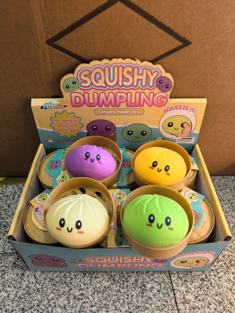 Zella Soft Squeeze Decompression Dumpling Squishy Toys with Steamer