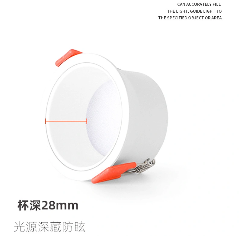 GT0105001-7W High quality level optical and health care LED down light  for indoor home lighting