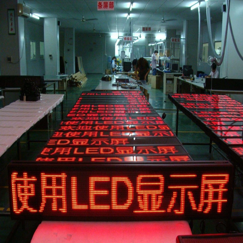 P10 High quality Outdoor  single color and RGB led display screen for shop head or advertising up of shop door