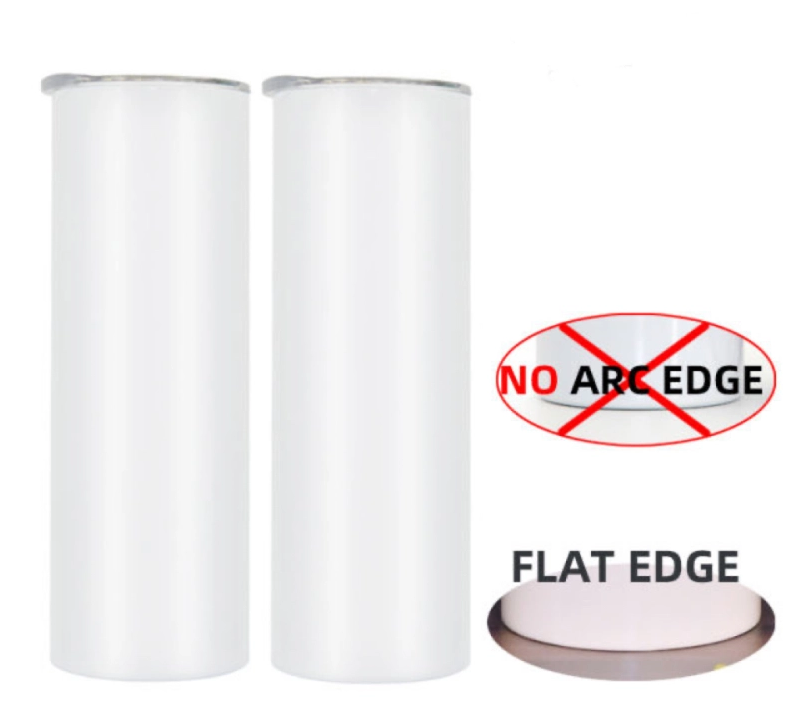 20OZ flat edge sublimation tumbler US stocked