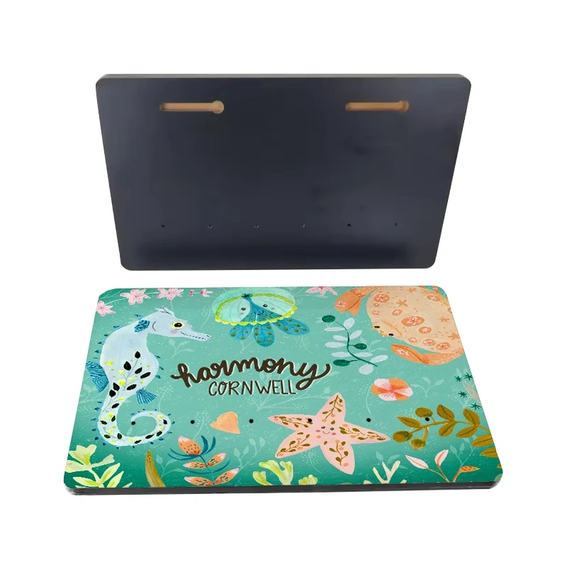 Customized Wooden Door Hanger Sublimation Blank MDF Key Holder Clothes Keychain Hanging with 6 Hooks
