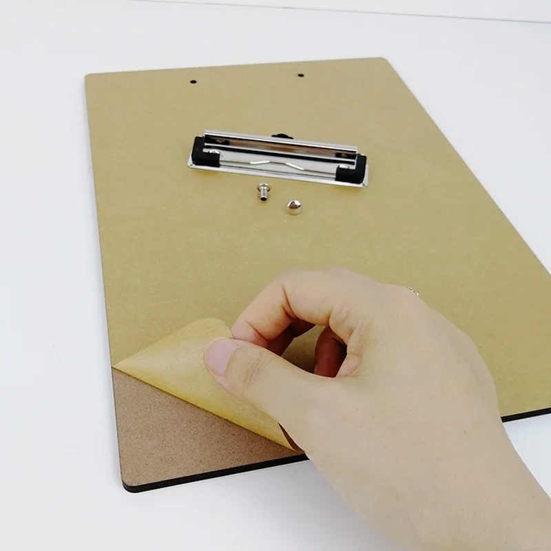 A4 A5 white MDF Hard Board Single sided 3mm or 5mm thickness Sublimation Blank Clipboards with Flat Clip For Heat Press Printing