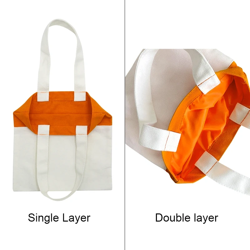 Custom Halloween Trick Treat Bag Sublimation Candy Polyester Halloween Tote Bags with Handle