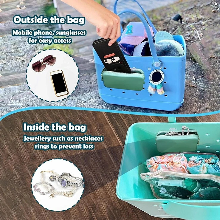 Waterproof Silicone Mobile Cell Phone Holder Storage Bag for EAV Bogg Beach Bag Accessories