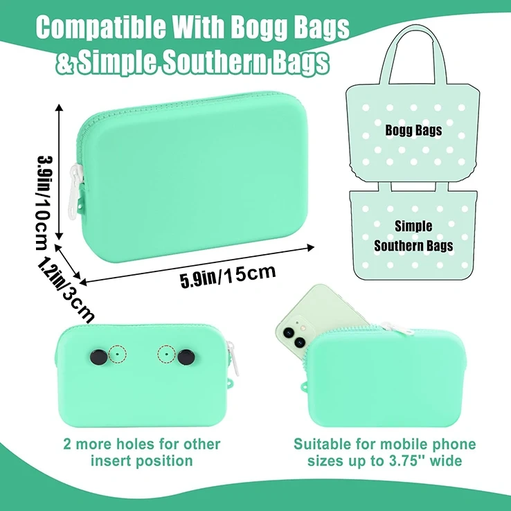 Waterproof Silicone Mobile Cell Phone Holder Storage Bag for EAV Bogg Beach Bag Accessories