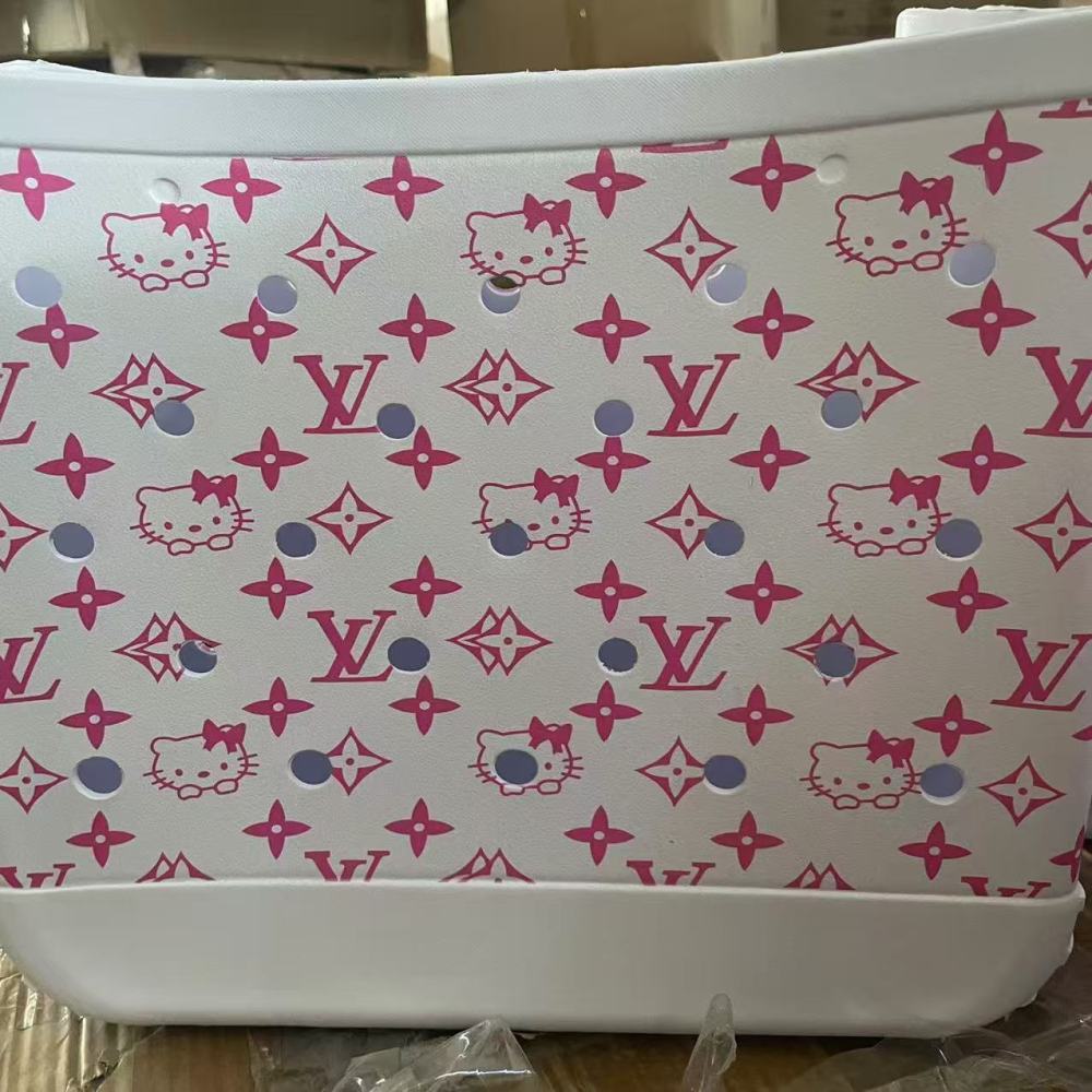 Rubber Shoudler Tote Beach Bag with print