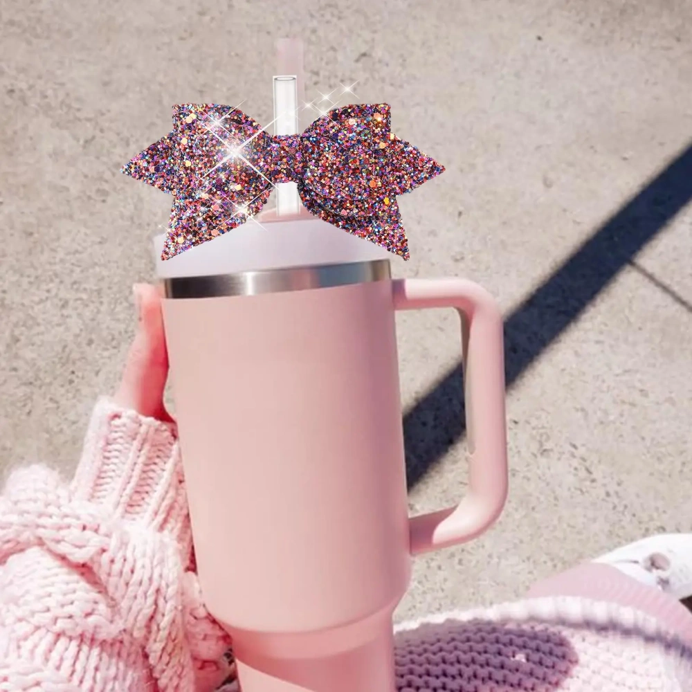 Bow Straw Topper for Stanley Cup Straw Cover for Stanley/Simple Modern Tumbler Bow Straw Decor for Stanley Cup Accessories