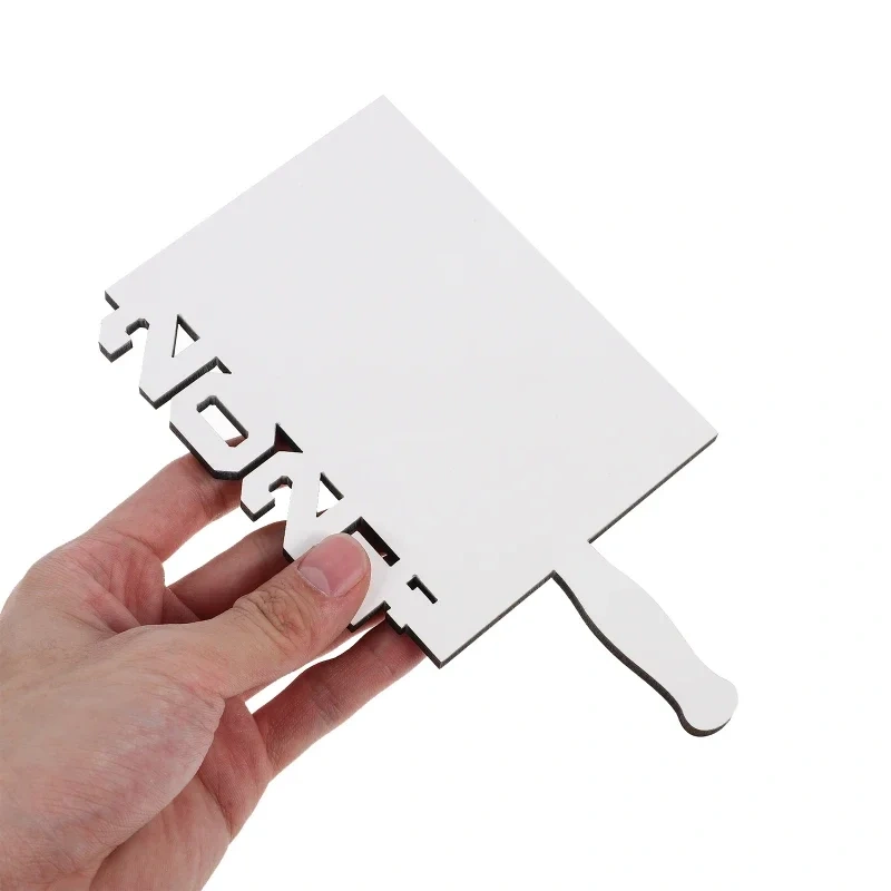 10PCS/Lot 2025 Paddle Sublimation Blanks Hand Paddle Church Fans Memorial Graduation Paddle Fans Photo