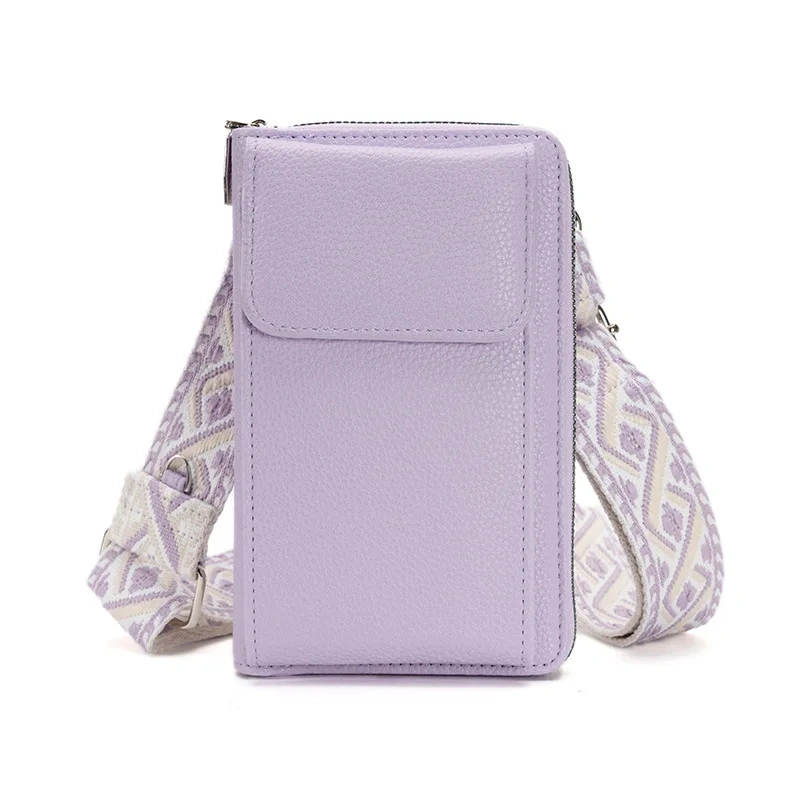 Ins Woman PU Pouch Shoulder Straps Bag Phone Pouch Holster Purse Carrying Pouch for Iphone 15 Pro Max Smartphone, Money