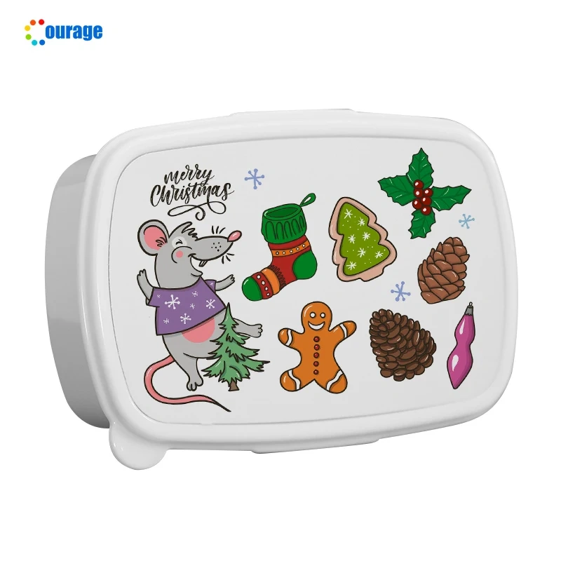 Multicolor Sublimation Plastic Blank Lunch Boxes Kids Bento Sublimation Lunch Box BPA Free Lunch Boxes Wholesale