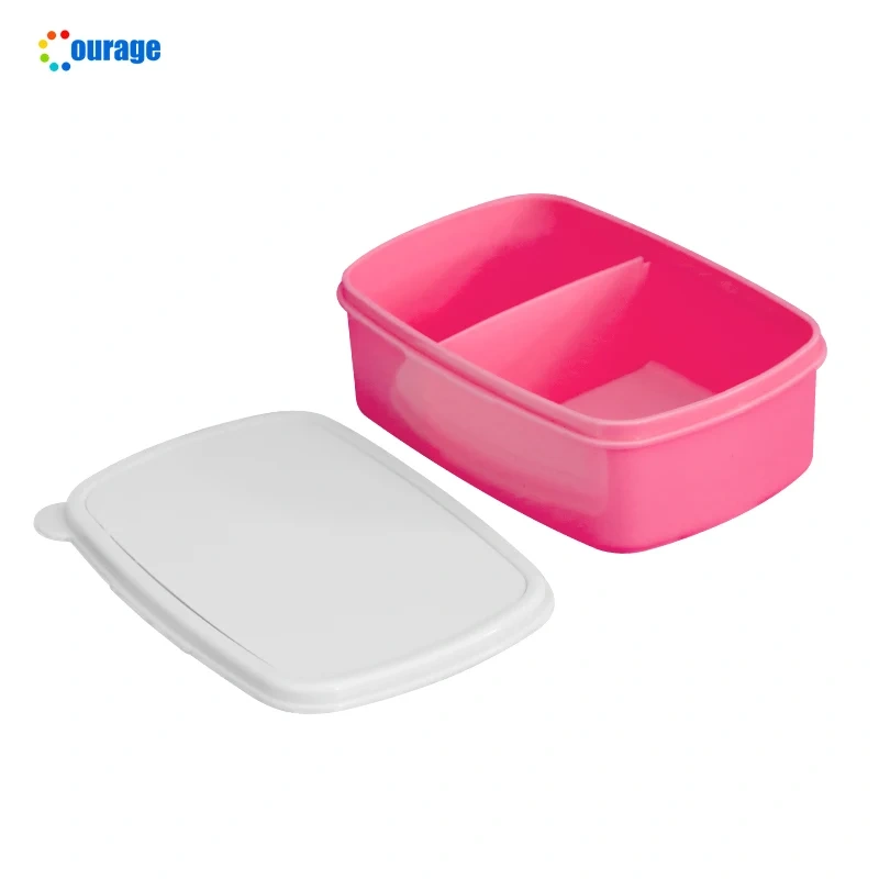 Multicolor Sublimation Plastic Blank Lunch Boxes Kids Bento Sublimation Lunch Box BPA Free Lunch Boxes Wholesale