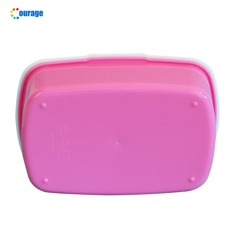 Multicolor Sublimation Plastic Blank Lunch Boxes Kids Bento Sublimation Lunch Box BPA Free Lunch Boxes Wholesale