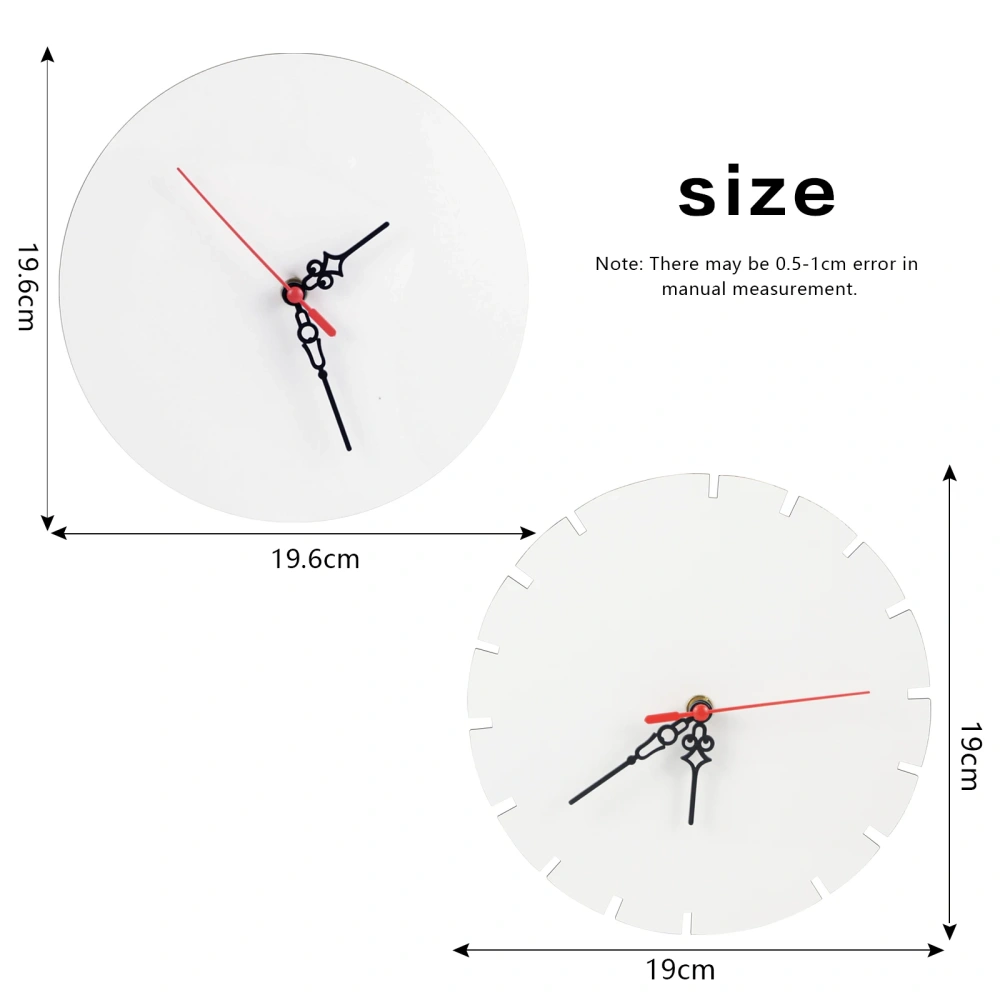 Warehouses Clock Medium Density Composite Board Sublimation Blank Clock and Heat Transfer Wall Clock for Gifts