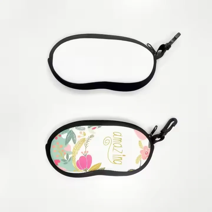 Double-Sided Neoprene Sublimation Glasses Case Blanks for DIY Printing for Promotional & Business Gifts