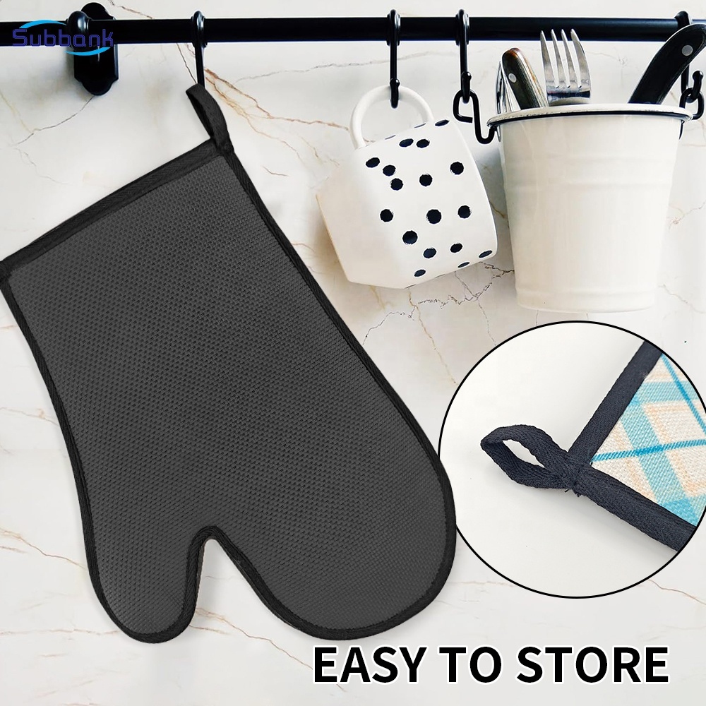 Subbank Sublimation Blank Heat Resistant Thermal Transfer Customization Kitchen BBQ Oven Glove Mitt Cooking Chef Linen Oven Mitt