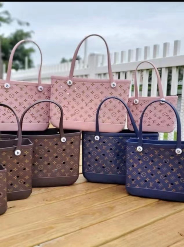Rubber Shoudler Tote Beach Bag with print