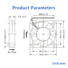 HXD3007 DC Brushless Fan