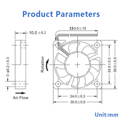 HXD3010 DC Brushless Fan