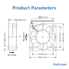 HXD6020 DC Brushless Fan