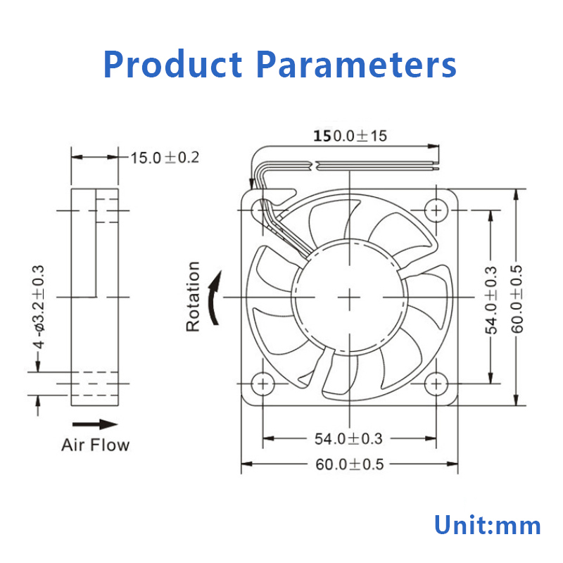 HXD6015 DC Brushless Fan