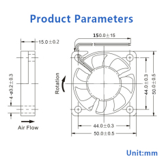 HXD5015 DC Brushless Fan