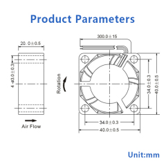 HXD4020 DC Brushless Fan