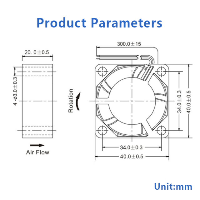 HXD4020 DC Brushless Fan