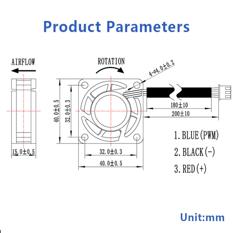 HXD4015 DC Brushless Fan