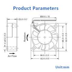 HXD8020 DC Brushless Fan
