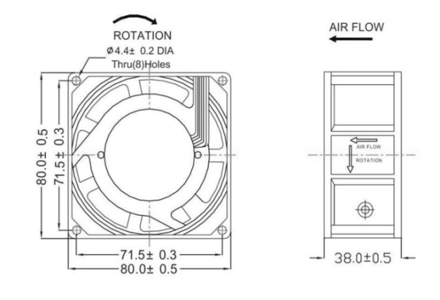 HXA8038 AC Axial Fans