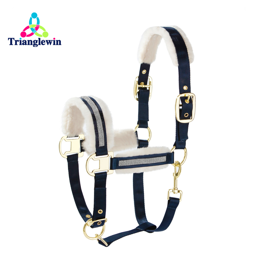 Customized horse Equine head collar  Soft Fleece padded horse Riding haleter  Horse halters and lead ropes