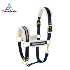 Customized horse Equine head collar  Soft Fleece padded horse Riding haleter  Horse halters and lead ropes