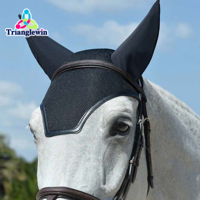 Hobby Horse Fly Hood Black / Horse hood / Fly hoods / Horse Care Supplies