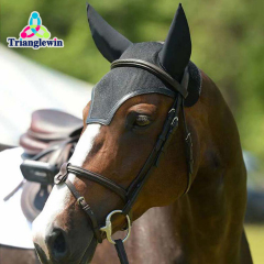 Hobby Horse Fly Hood Black / Horse hood / Fly hoods / Horse Care Supplies