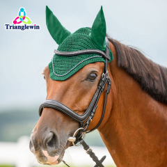 Trianglewin Hobby Horse Fly Hood / Horse Accessories / Custom Made Hoods with ears / Horse Fly veils