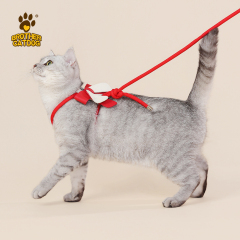 Brother Cat Dog Escape-Proof Cat Harness | Adjustable Leather Vest Harness for Walking | Secure Fit