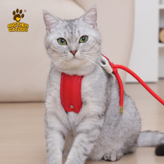 Brother Cat Dog Escape-Proof Cat Harness | Adjustable Leather Vest Harness for Walking | Secure Fit