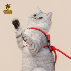 Brother Cat Dog Escape-Proof Cat Harness | Adjustable Leather Vest Harness for Walking | Secure Fit