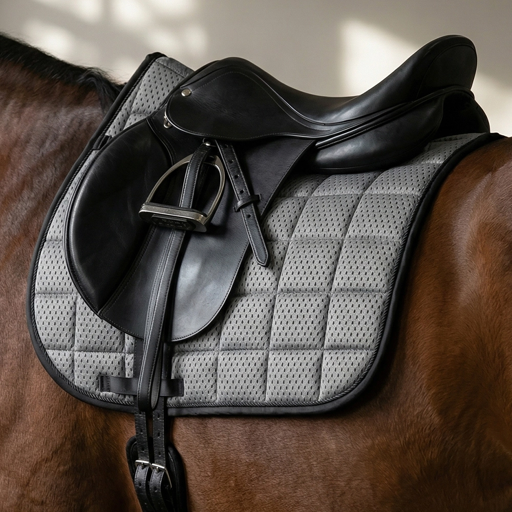 Saddle pad construction detail from the custom manufacturing program