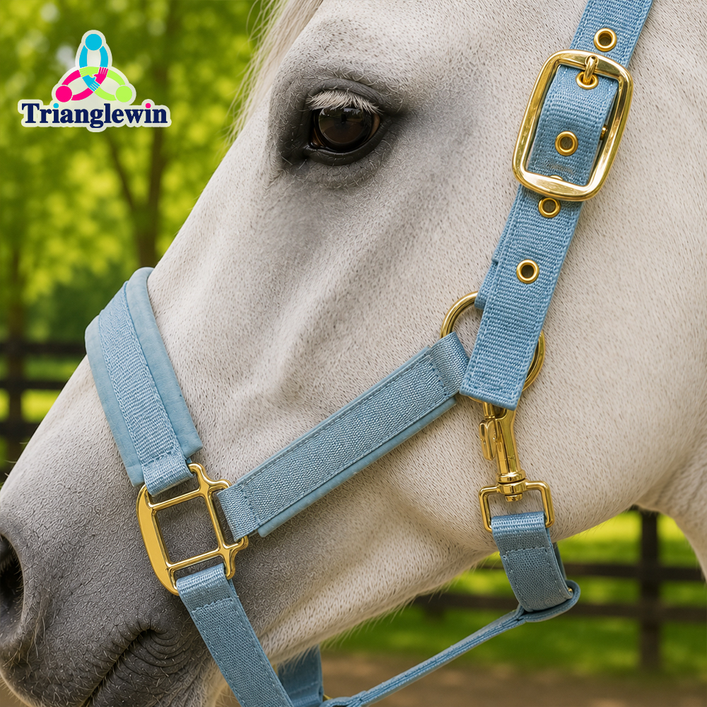 Trianglewin Leather Breakaway Nylon Headcollar  horse halter manufacturer OEM