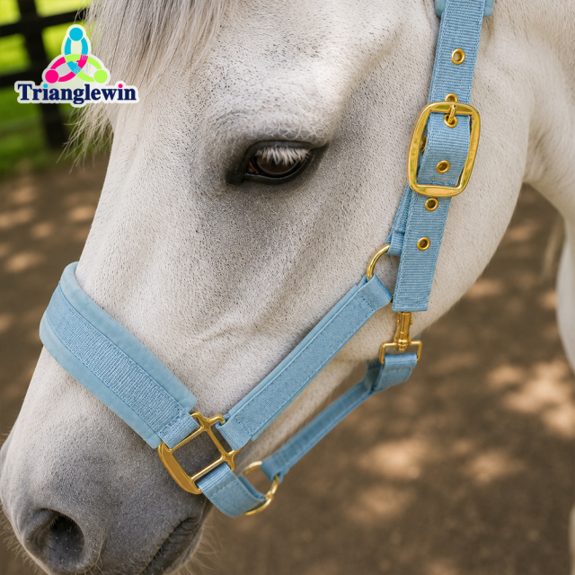 Trianglewin Leather Breakaway Nylon Headcollar  horse halter manufacturer OEM