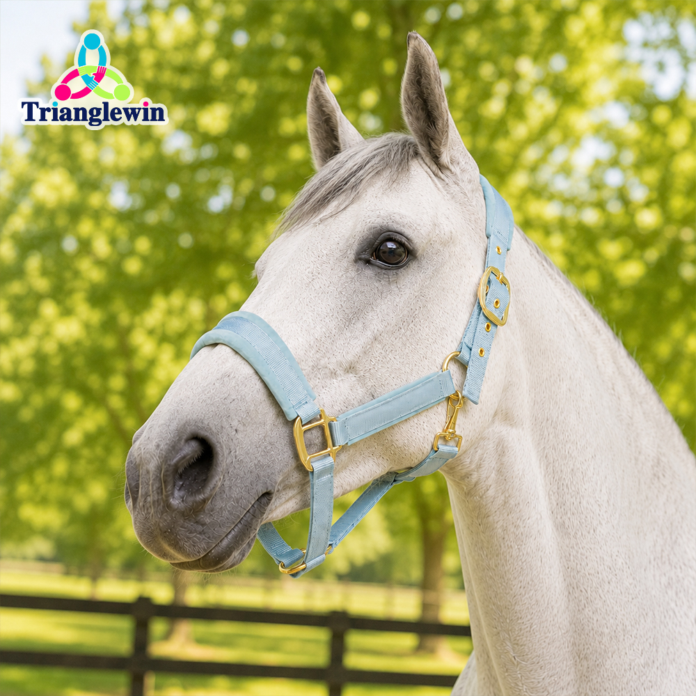 Trianglewin Leather Breakaway Nylon Headcollar  horse halter manufacturer OEM